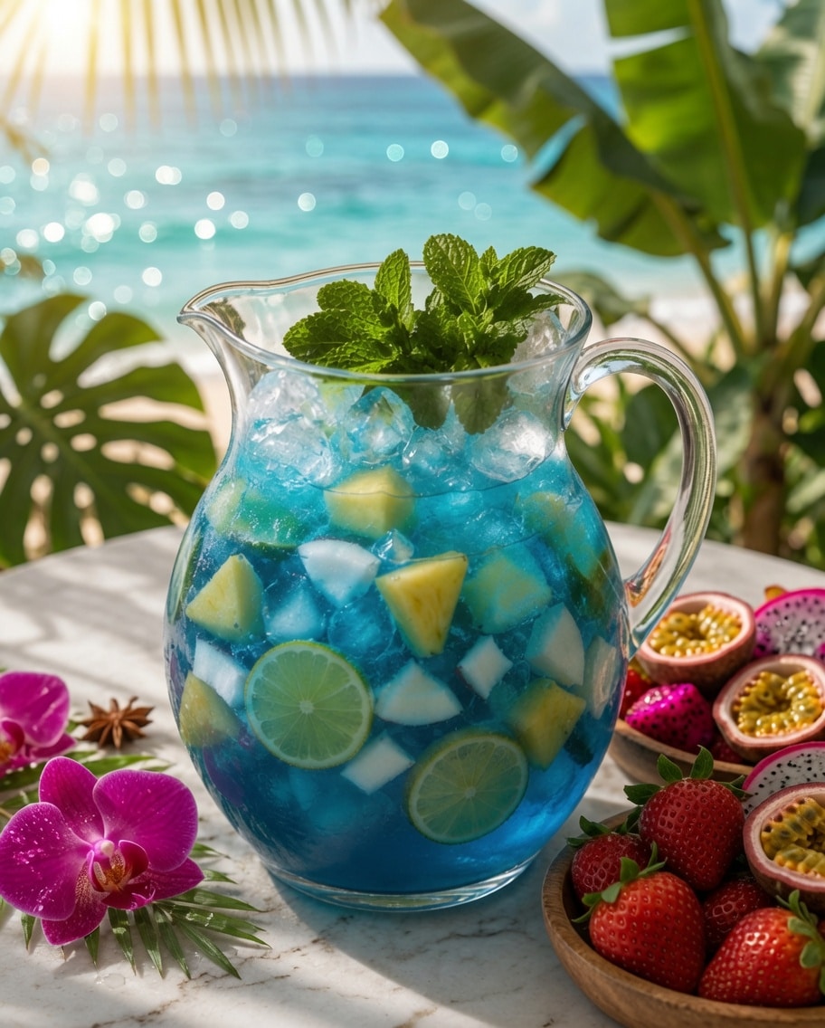 Punch Bleu Lagon : la boisson tropicale fraîche et festive qui fait voyager