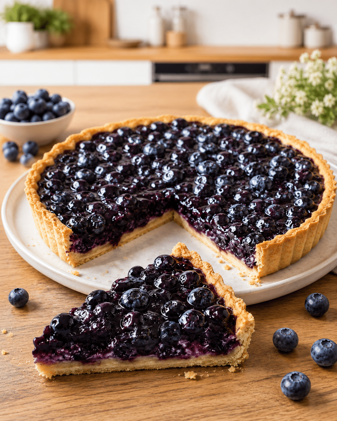 Tarte Lorraine aux Myrtilles : le dessert fondant et fruité de l’été