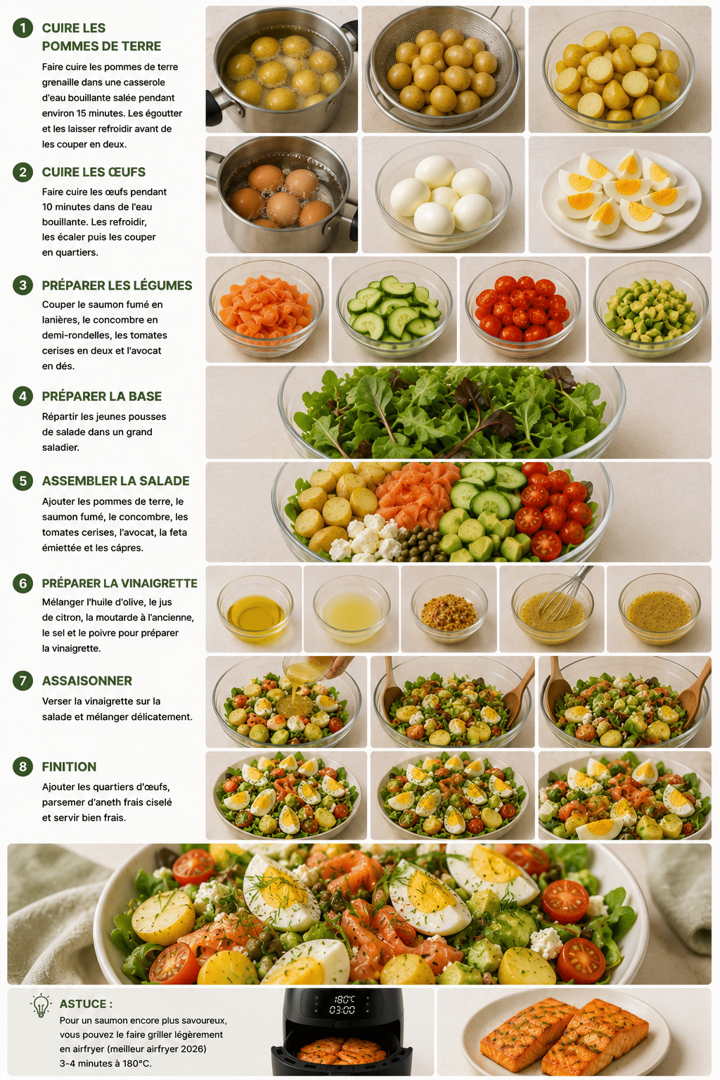 Le Guide de Préparation : Salade de Saumon Fumé Qui Remplace un Repas : la salade complète, fraîche et gourmande idéale pour l’été Le Guide de Préparation : Salade de Saumon Fumé Qui Remplace un Repas : la salade complète, fraîche et gourmande idéale pour l’été