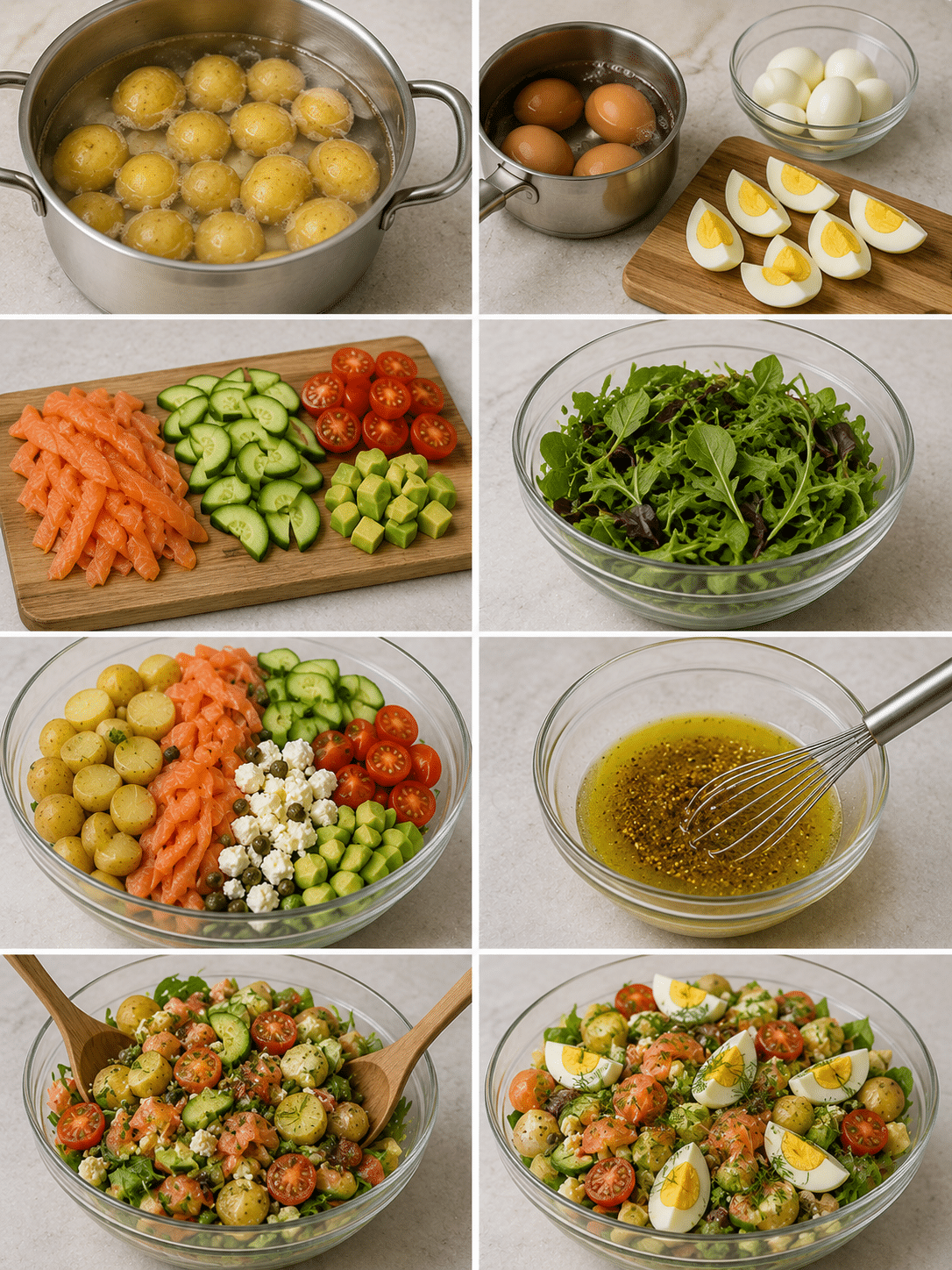 Salade de Saumon Fumé Qui Remplace un Repas : la salade complète, fraîche et gourmande