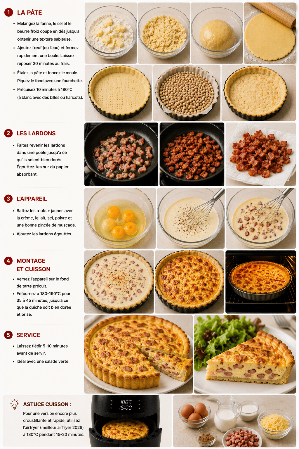 Le Guide de Préparation : Véritable Quiche Lorraine Traditionnelle et Crémeuse : la recette authentique qui fait l’unanimité Le Guide de Préparation : Véritable Quiche Lorraine Traditionnelle et Crémeuse : la recette authentique qui fait l’unanimité