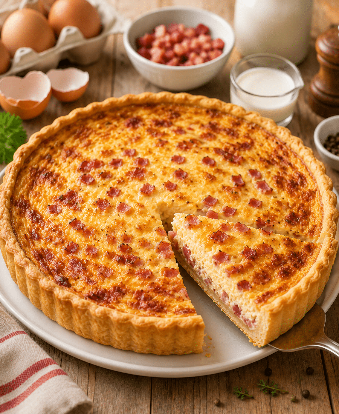 Véritable Quiche Lorraine Traditionnelle et Crémeuse