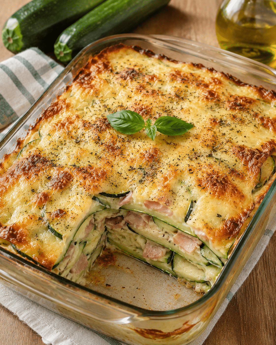 Lasagnes de Courgettes au Jambon et Fromage