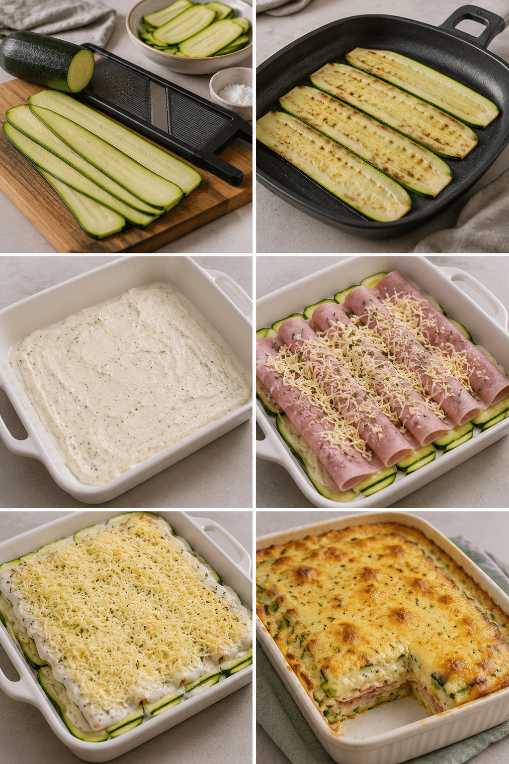 Lasagnes de Courgettes au Jambon et Fromage : la version légère et gourmande des lasagnes classiques