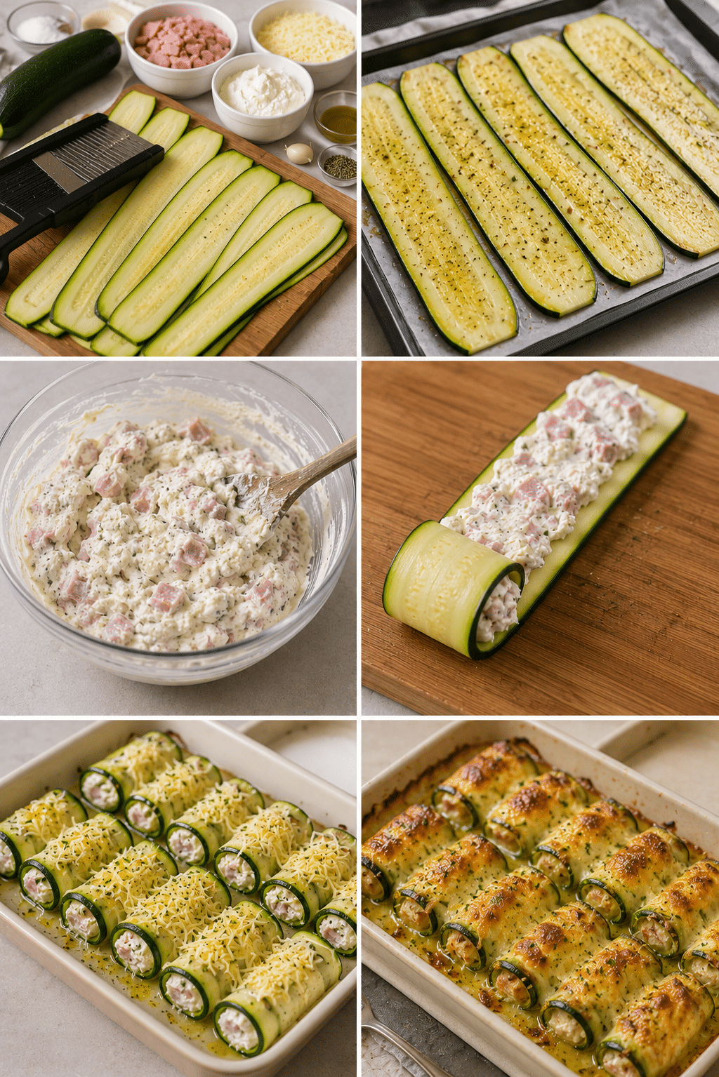 Roulés de Courgettes au Jambon et Fromage : la recette légère, gourmande