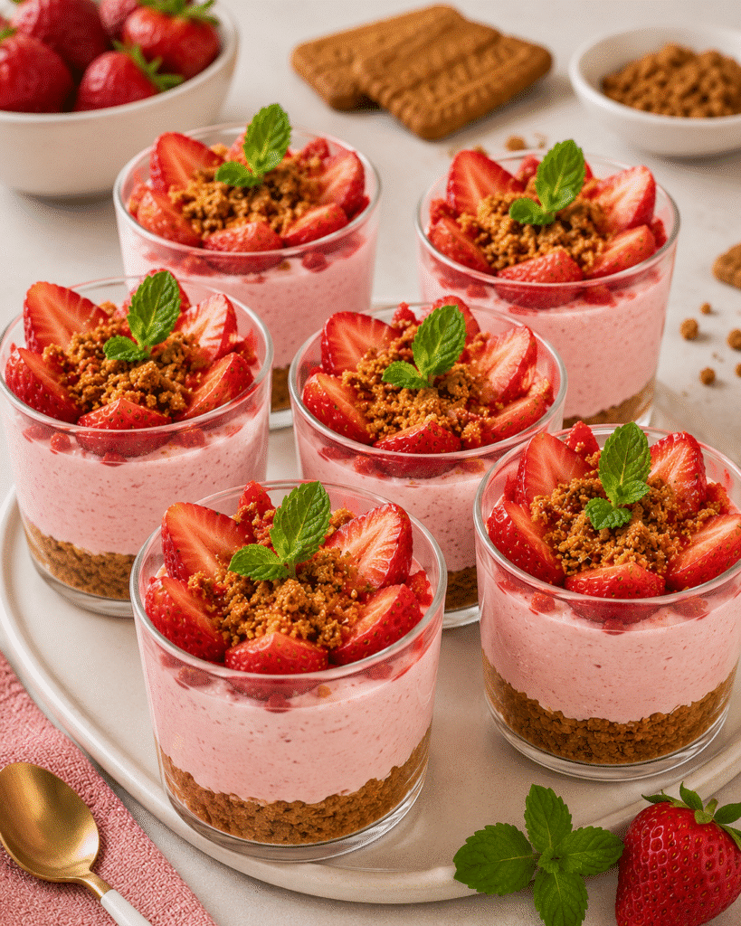 Mousse aux Fraises et Spéculoos