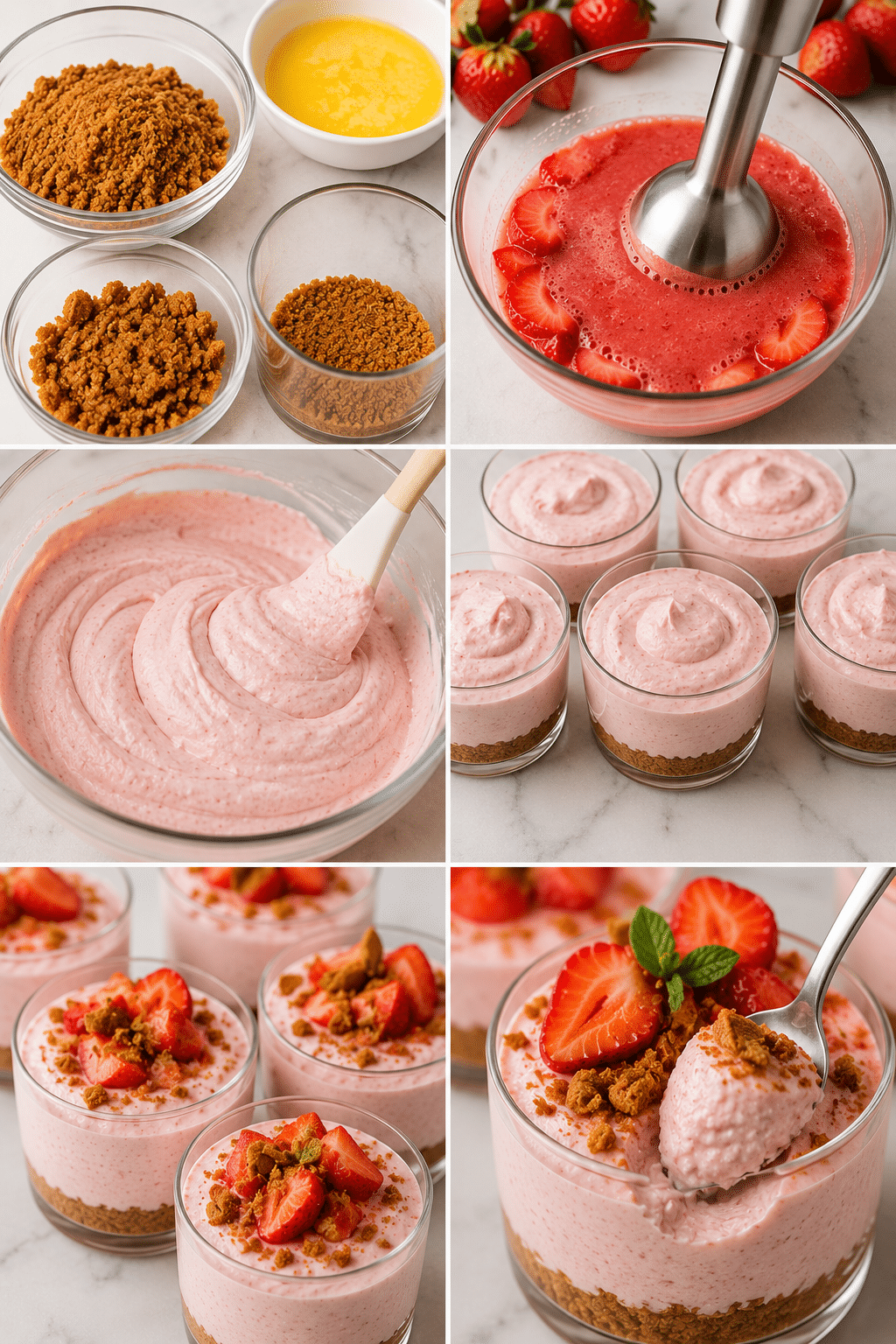 Mousse aux Fraises et Spéculoos : le dessert frais, crémeux