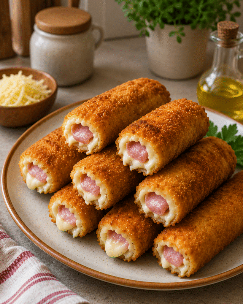 Roulés Croustillants au Jambon et Chèvre Frais : l’apéritif gourmand