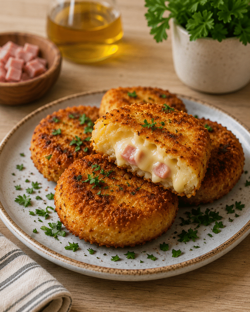Croquettes de Pommes de Terre au Jambon et Fromage