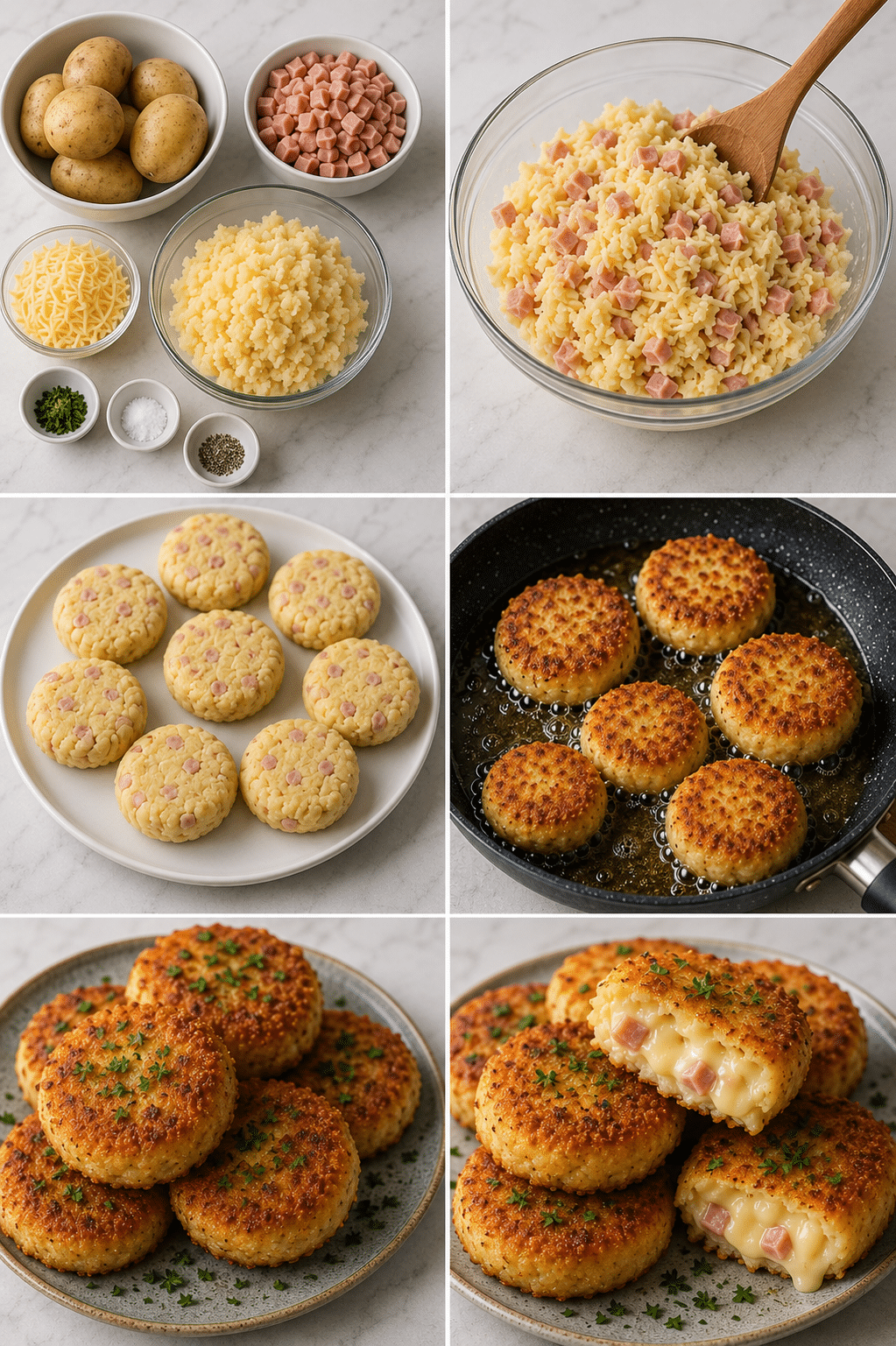 Croquettes de Pommes de Terre au Jambon et Fromage (Cœur Fondant) : le plaisir croustillant
