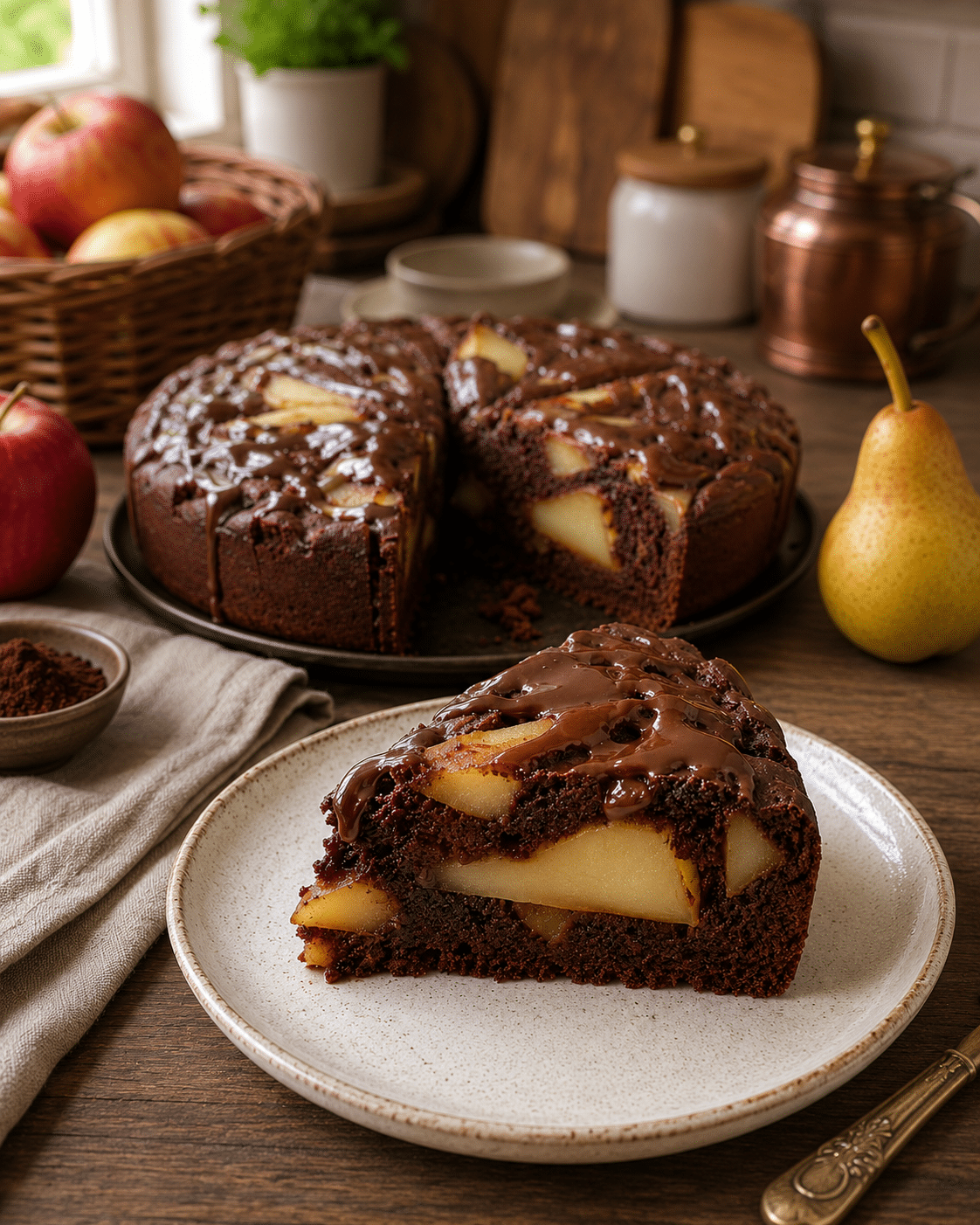 Fondant Choco-Poire : le gâteau ultra fondant qui marie chocolat intense