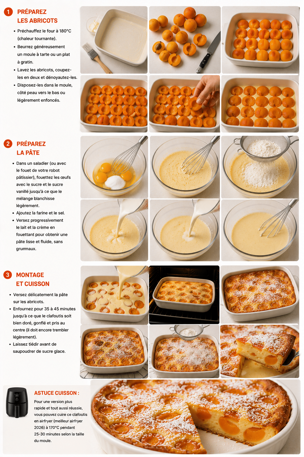Le Guide de Préparation : Clafoutis aux Abricots : le dessert fondant et fruité de l’été