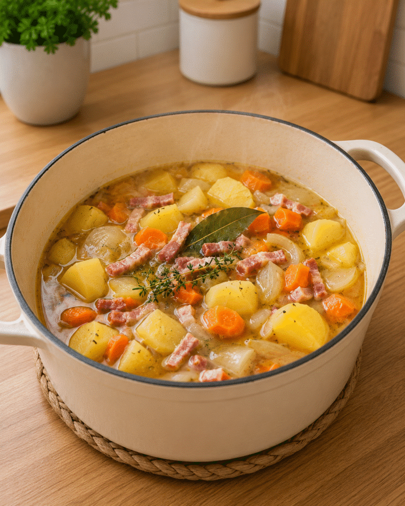 Ragoût du Pauvre aux Pommes de Terre, Carottes et Lardons : le plat réconfortant et économique