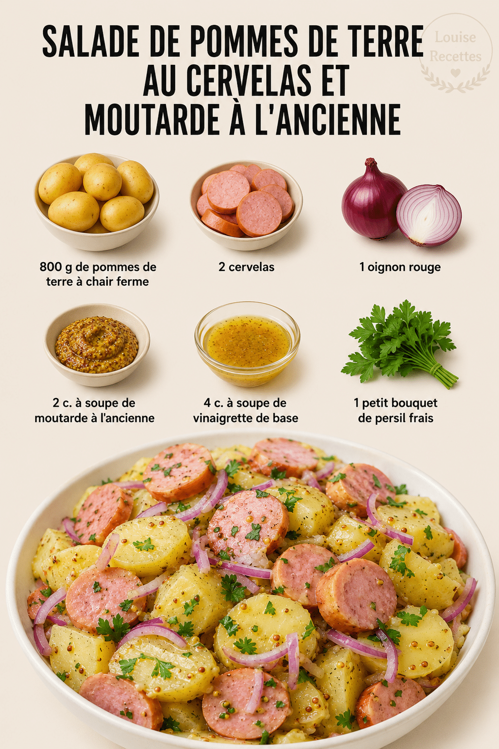 Salade de Pommes de Terre au Cervelas et Moutarde à l'Ancienne : le grand classique des brasseries