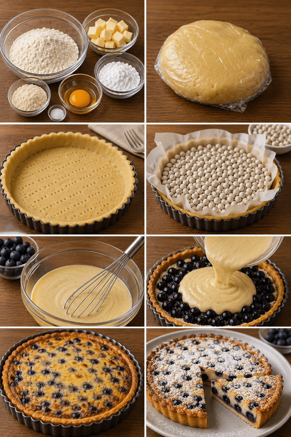 Tarte Lorraine aux Myrtilles