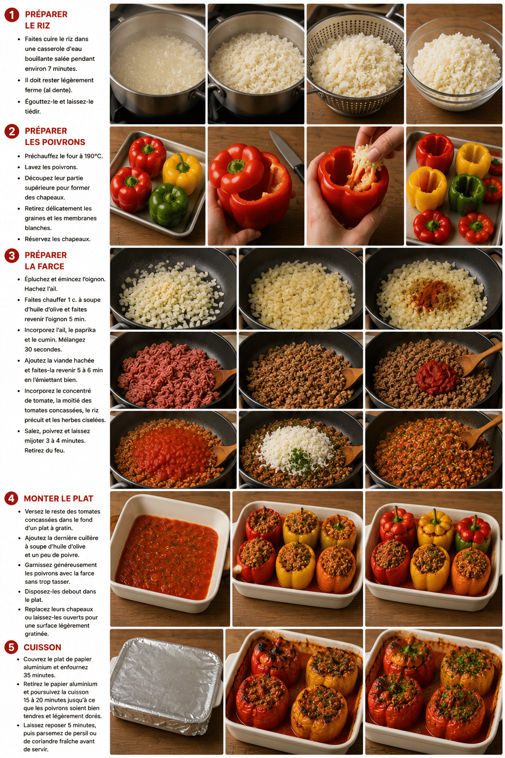 Le Guide de Préparation : Poivrons Farcis à l’Orientale : le plat parfumé et généreux qui voyage