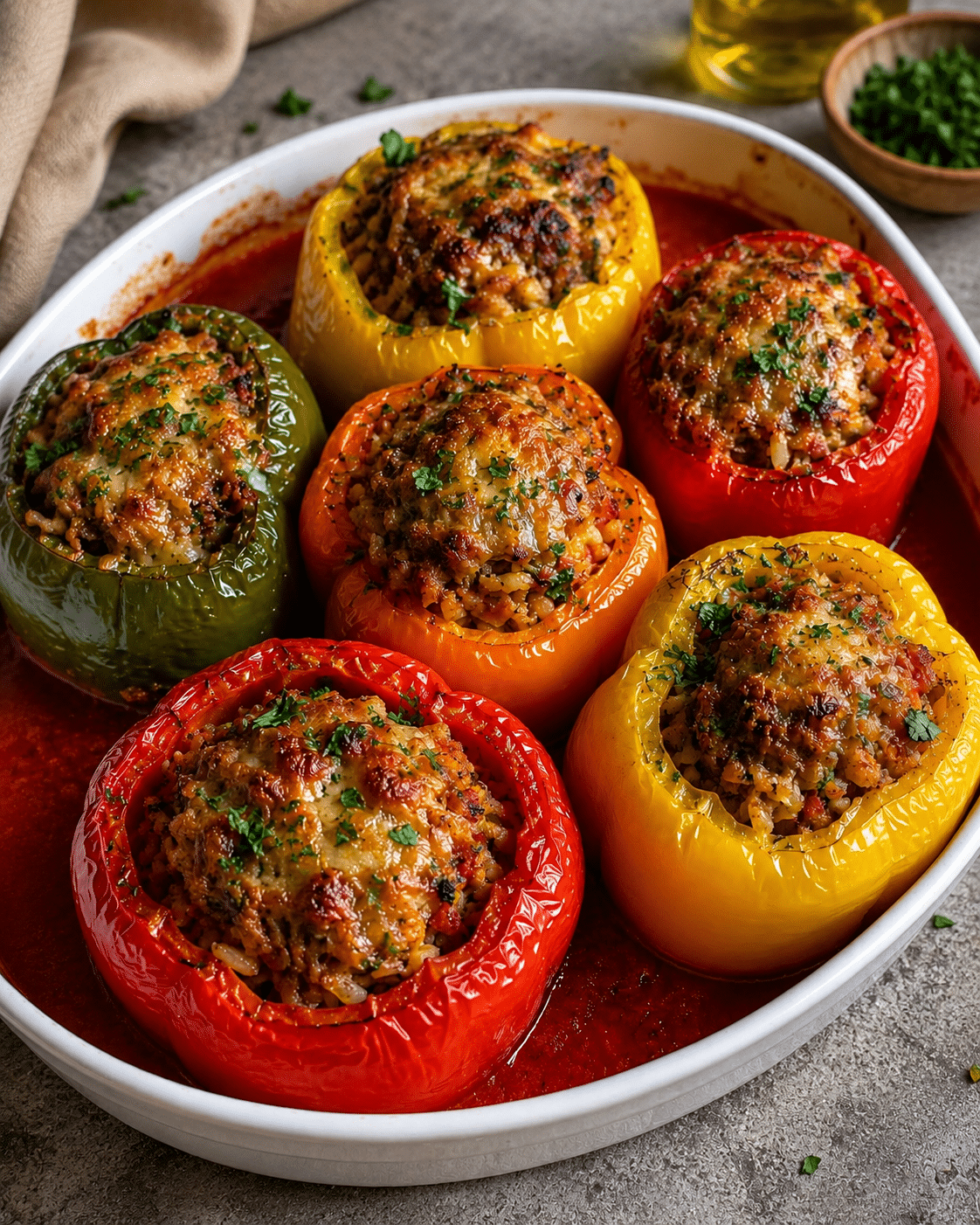 Poivrons Farcis à l’Orientale