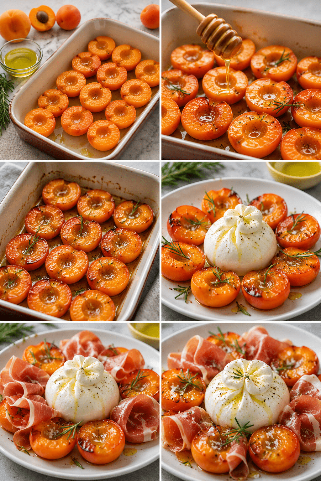 Le Guide de Préparation : Salade d’Abricots Rôtis à la Burrata et Jambon de Parme : l’entrée estivale élégante et gourmande
