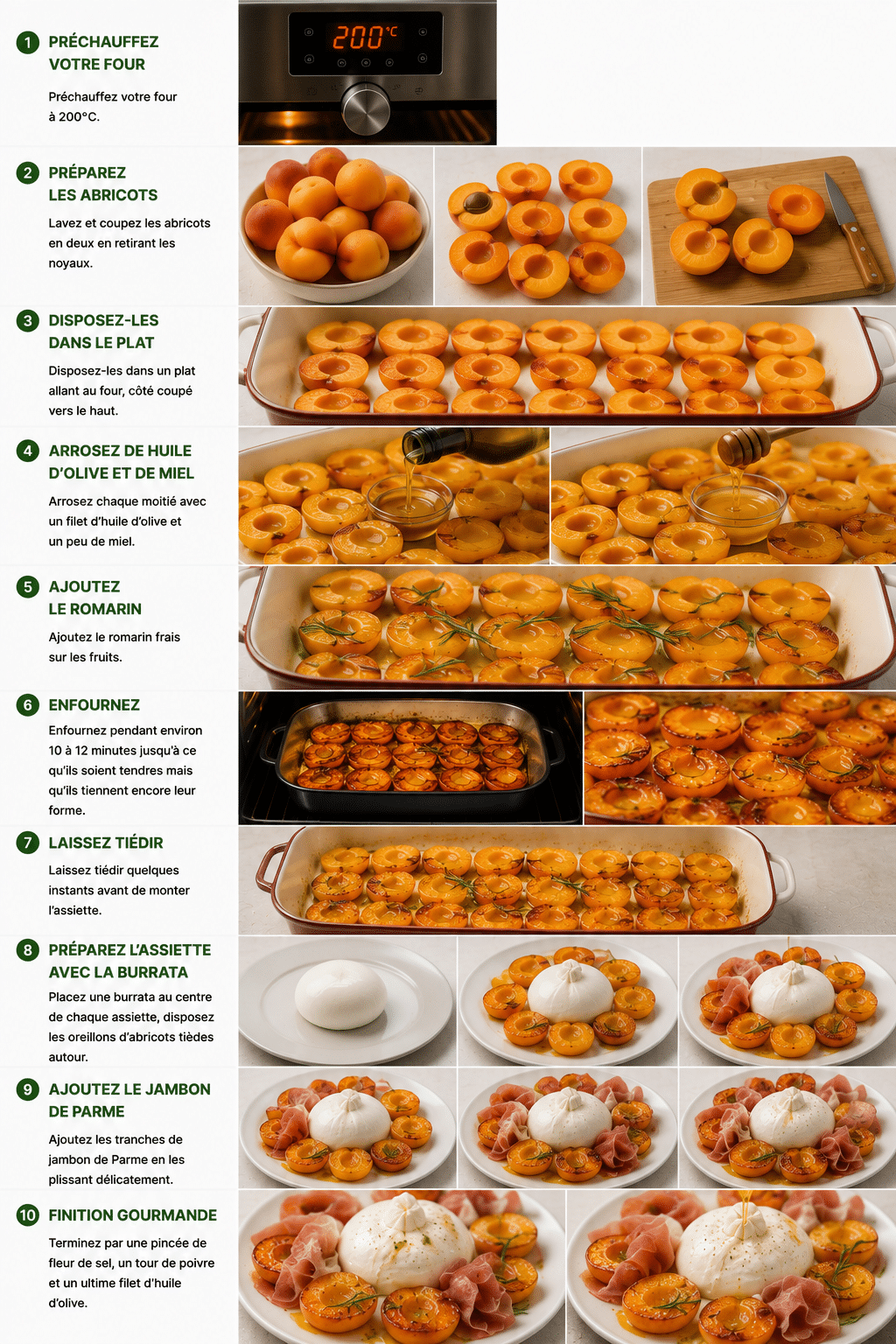La Liste des Ingrédients : Salade d’Abricots Rôtis à la Burrata et Jambon de Parme : l’entrée estivale élégante et gourmande La Liste des Ingrédients : Salade d’Abricots Rôtis à la Burrata et Jambon de Parme : l’entrée estivale élégante et gourmande