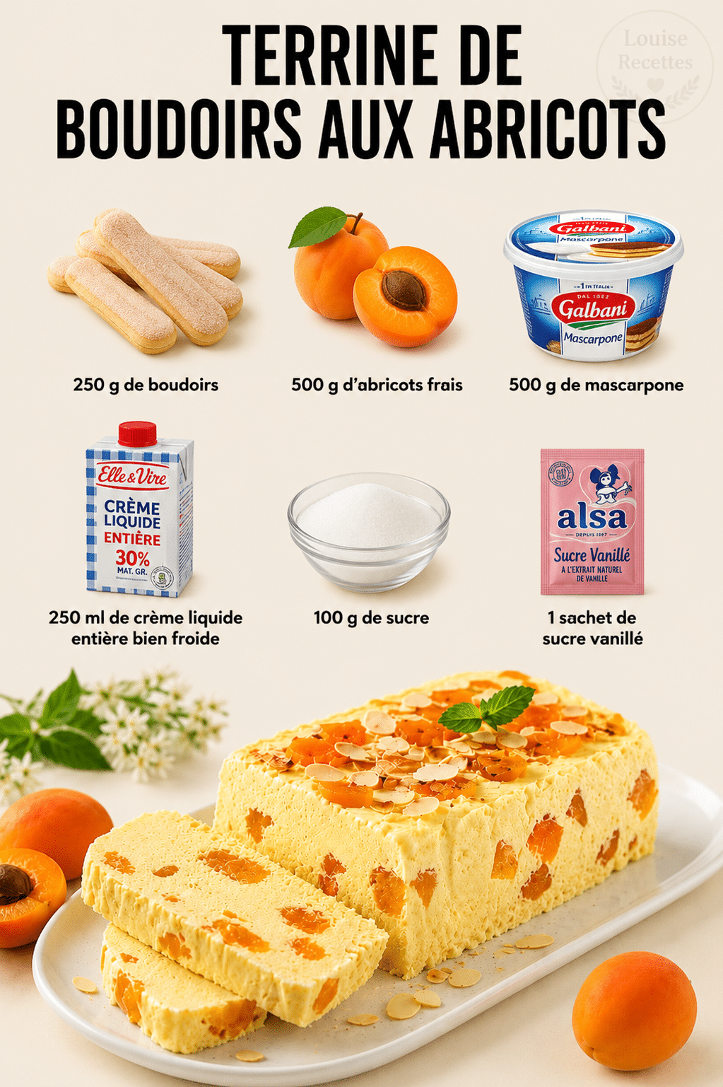 Le Guide de Préparation : Terrine de Boudoirs aux Abricots : le dessert frais