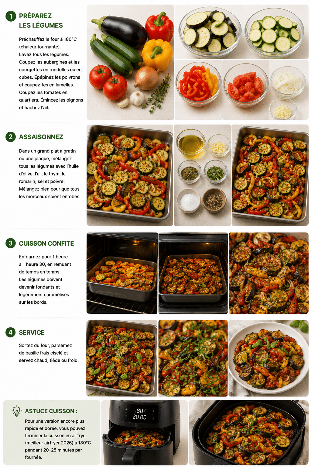 Le Guide de Préparation : Ratatouille Confite au Four : la recette fondante, parfumée et ultra gourmande de l’été
