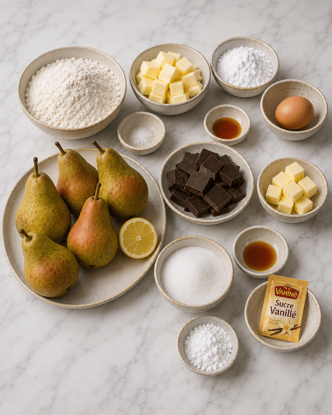 La Liste des Ingrédients : Tarte Poire Chocolat Sablée : le dessert gourmand et élégant à tomber