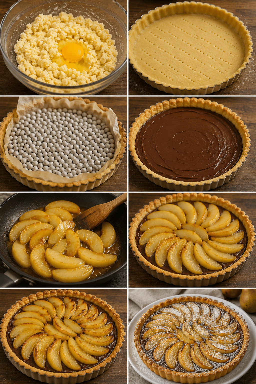 Tarte Poire Chocolat Sablée : le dessert gourmand