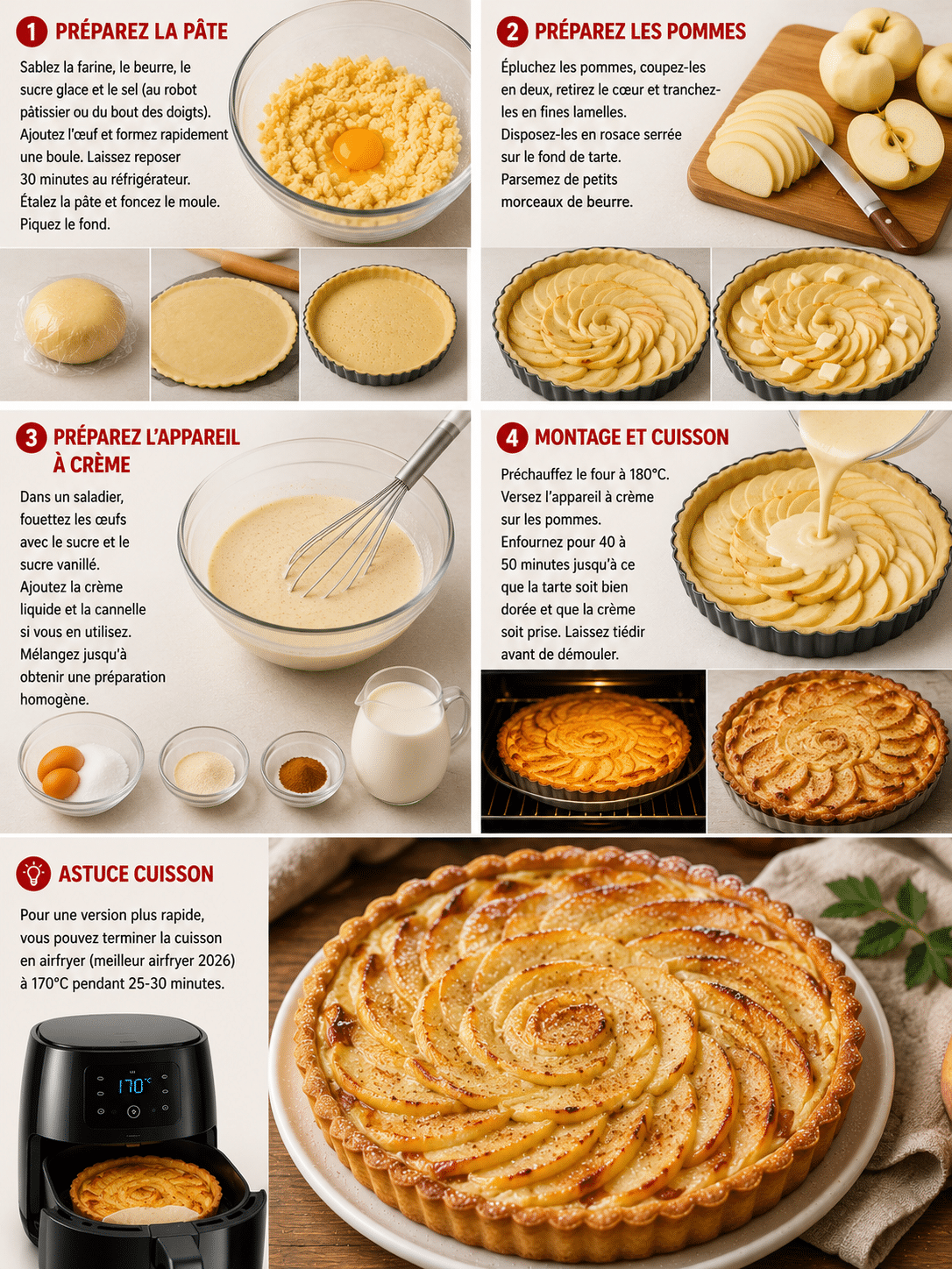 Le Guide de Préparation : Tarte Alsacienne aux Pommes : le grand classique croustillant et fondant