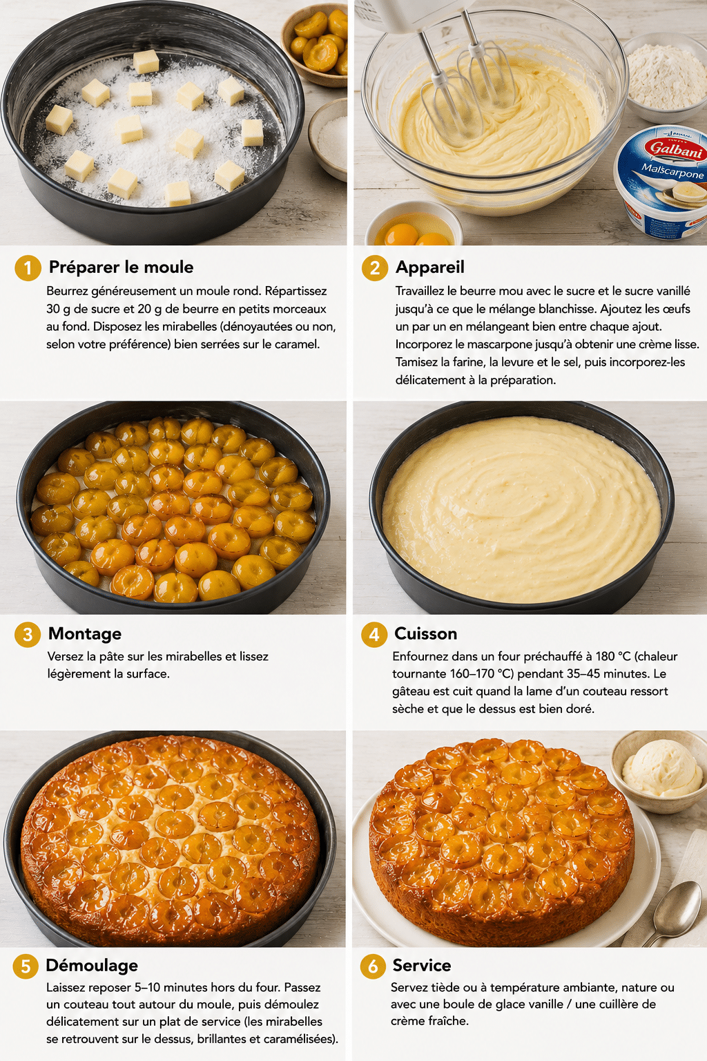 Le Guide de Préparation : Moelleux aux Mirabelles et Mascarpone : le gâteau ultra-fondant et irrésistible