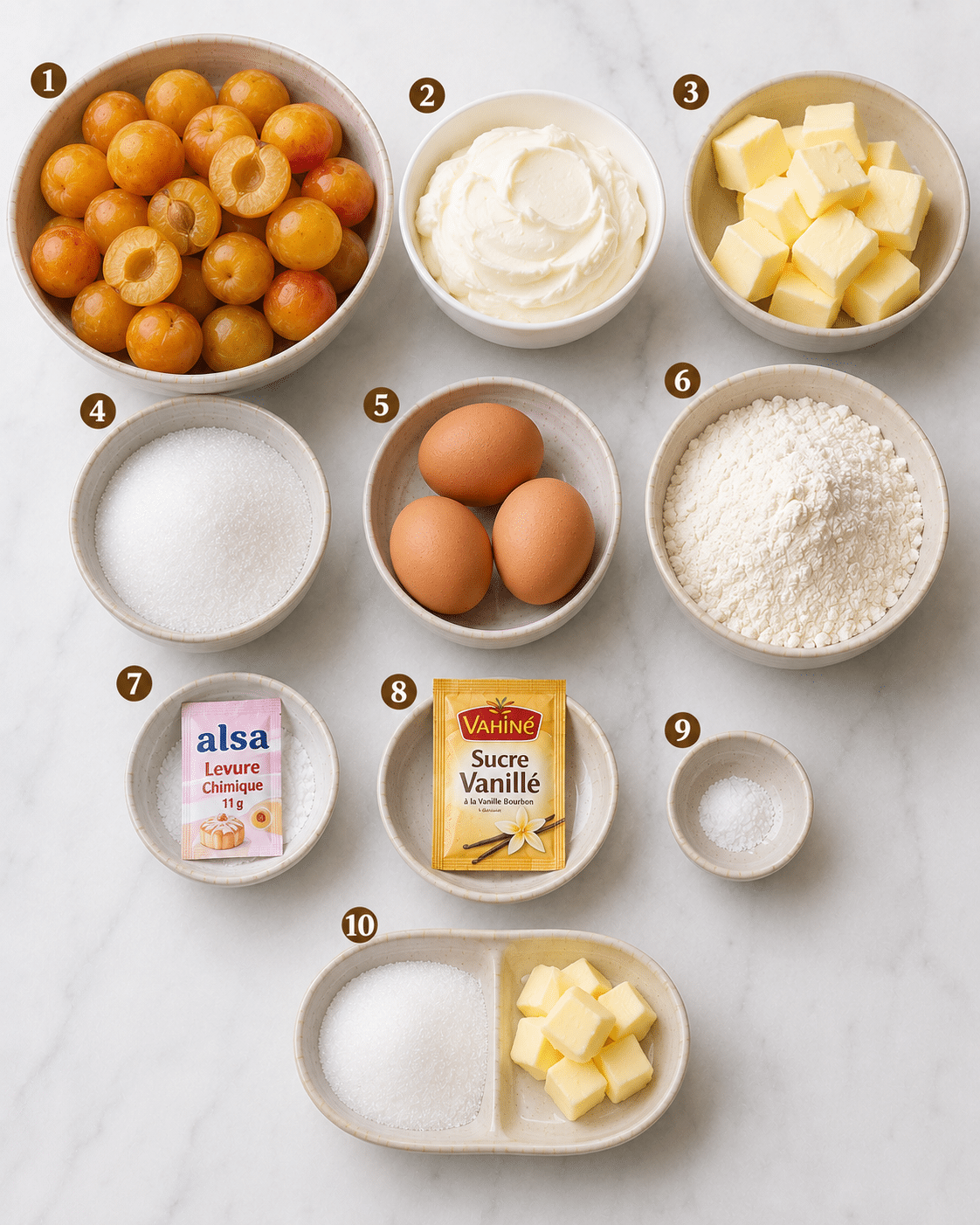 La Liste des Ingrédients : Moelleux aux Mirabelles et Mascarpone : le gâteau ultra-fondant et irrésistible