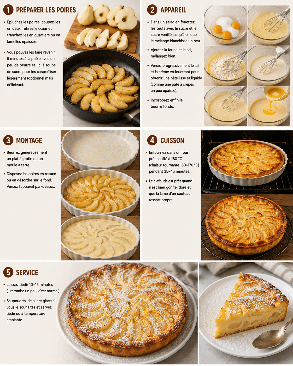 Clafoutis aux Poires : le dessert simple, fondant et parfumé de l’automne