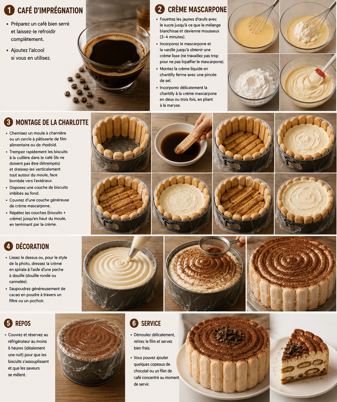 Le Guide de Préparation : Charlotte Tiramisu Style : l’élégante charlotte revisité