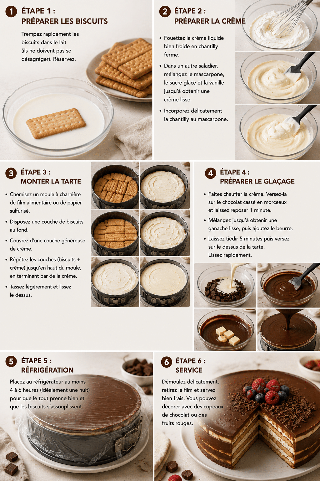 Le Guide de Préparation : Tarte de Biscuits Sans Cuisson : le dessert ultra-facile, fondant Le Guide de Préparation : Tarte de Biscuits Sans Cuisson : le dessert ultra-facile, fondant