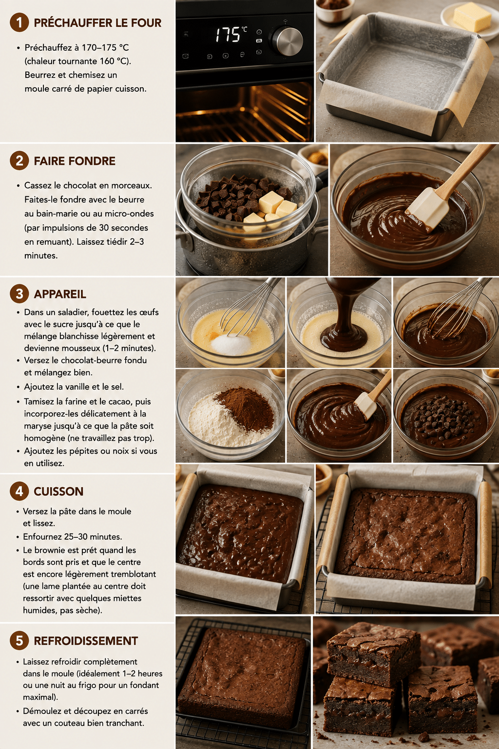Le Guide de Préparation : Brownie Ultra Fondant au Chocolat : le gâteau intense, croustillant et irrésistible