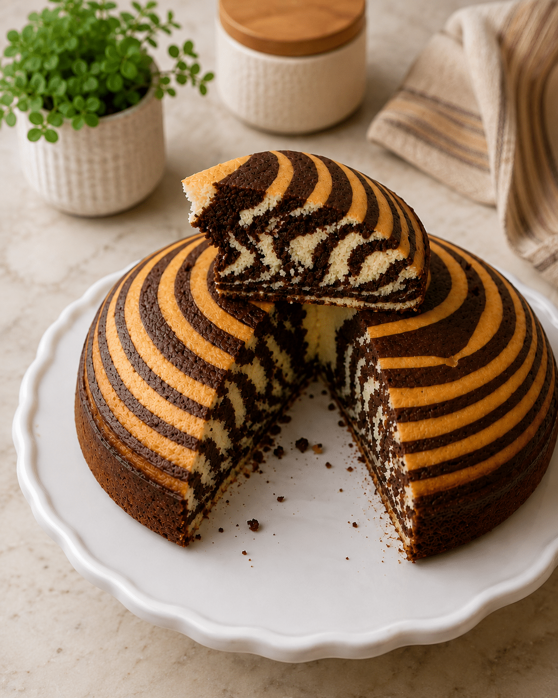 Zebra Cake Maison : le gâteau zébré facile