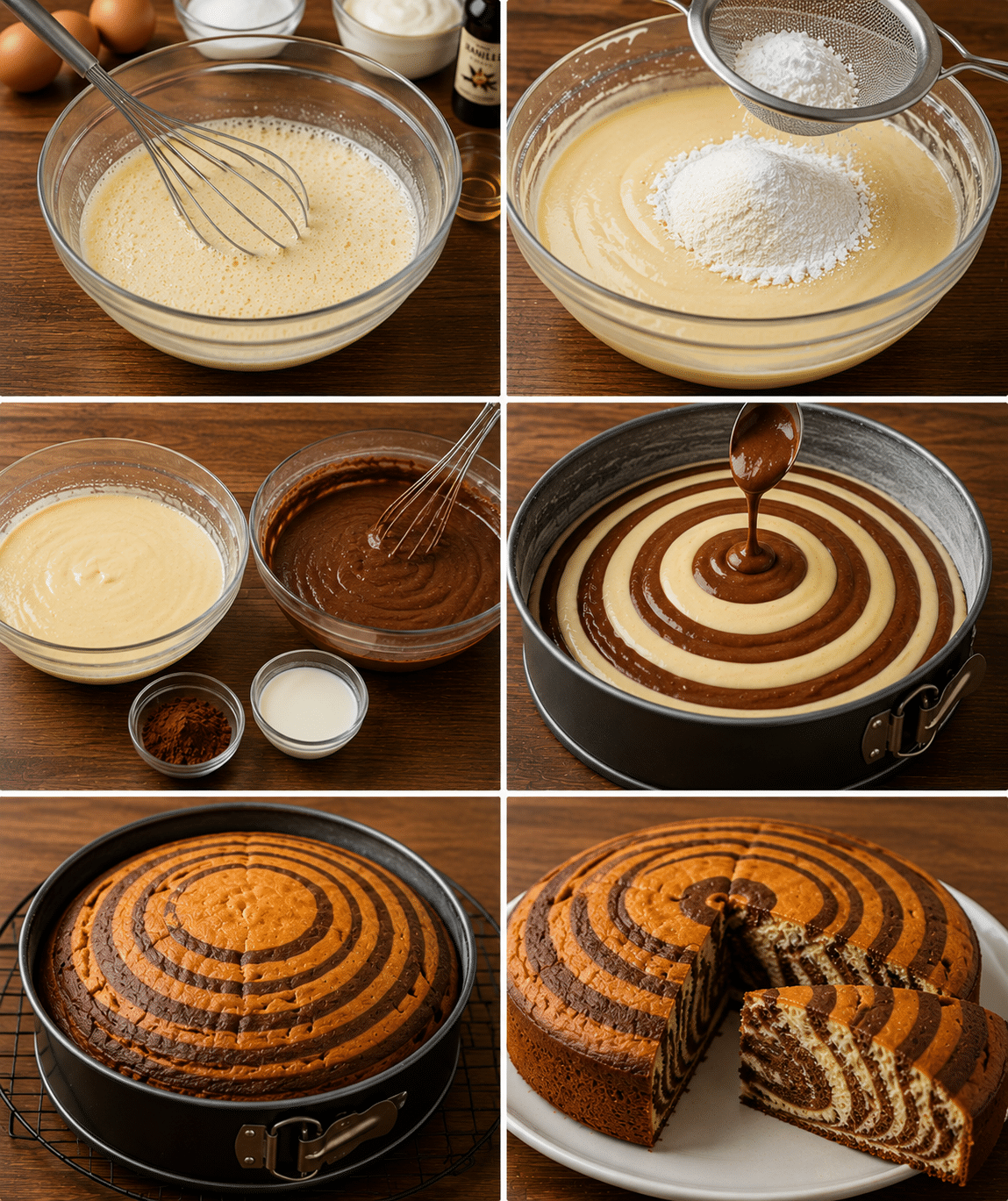 Le Guide de Préparation : Zebra Cake Maison : le gâteau zébré facile, moelleux