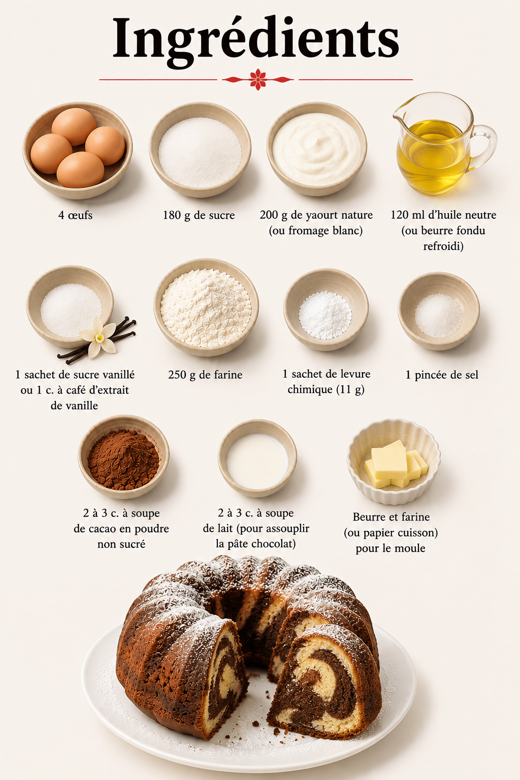 La Liste des Ingrédients : Zebra Cake Maison : le gâteau zébré facile, moelleux et visuellement bluffant