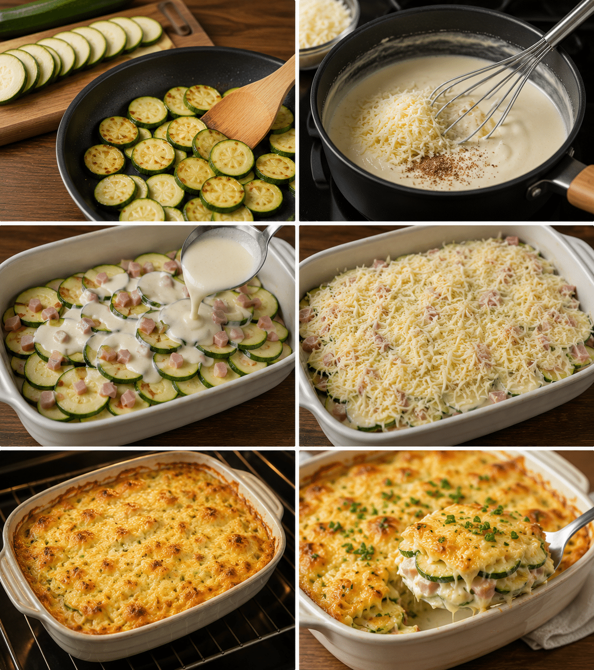 Le Guide de Préparation : Gratin de Courgettes au Jambon et à la Crème : le plat ultra-fondant et gratiné de l’été