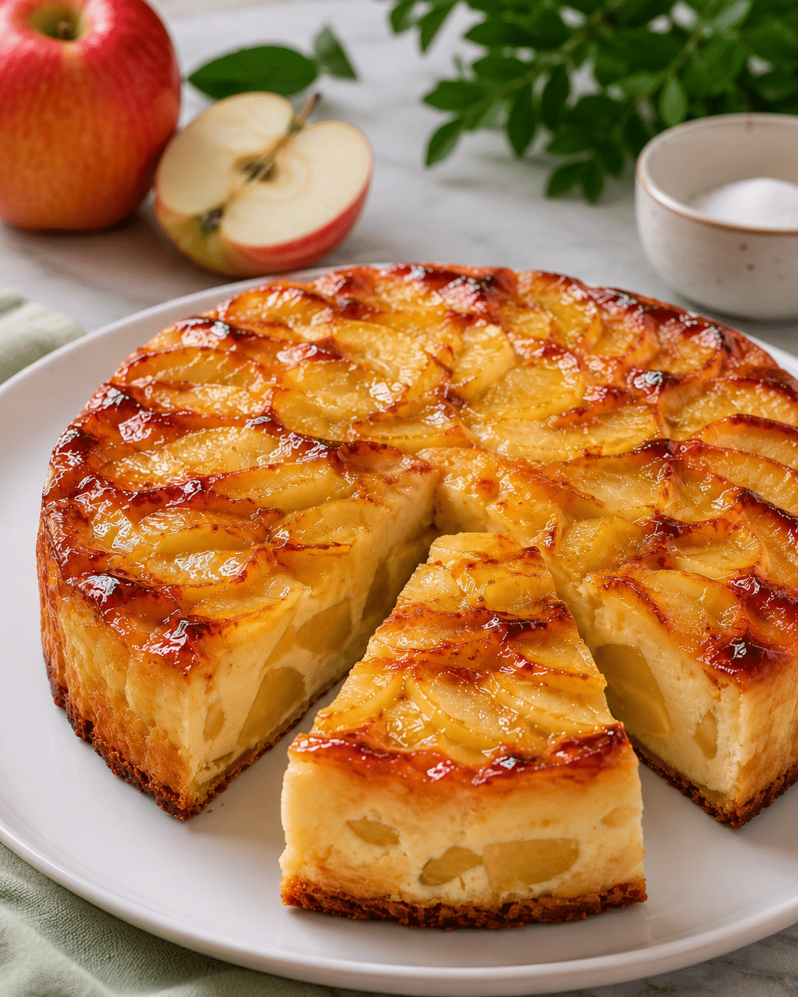Flan aux Pommes et au Yaourt à Tomber par Terre Moelleux,