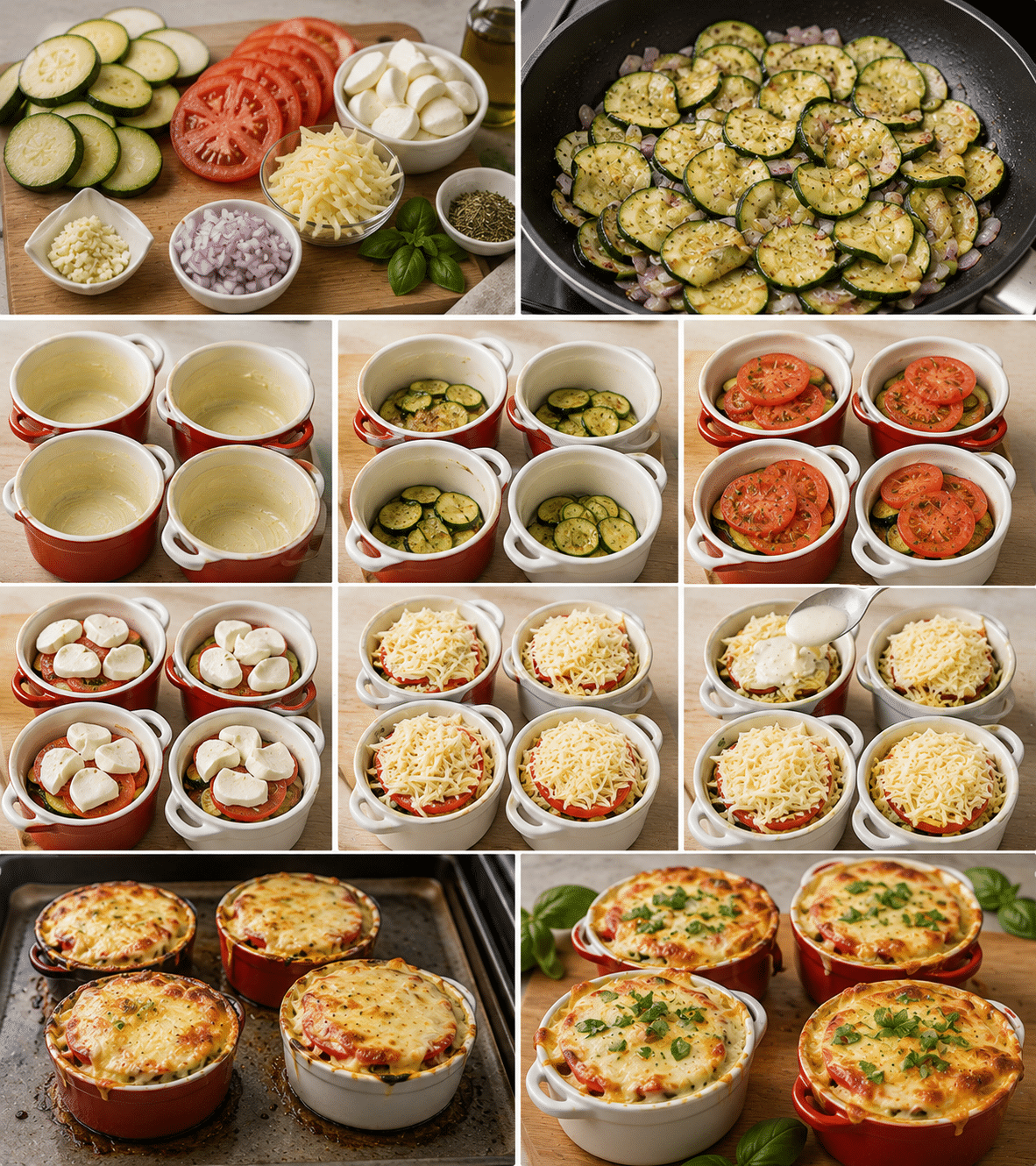 Le Guide de Préparation : Mini Cocottes de Courgettes, Tomates et Mozzarella : les gratins individuels ultra-fondants et colorés de l’été Le Guide de Préparation : Mini Cocottes de Courgettes, Tomates et Mozzarella : les gratins individuels ultra-fondants et colorés de l’été