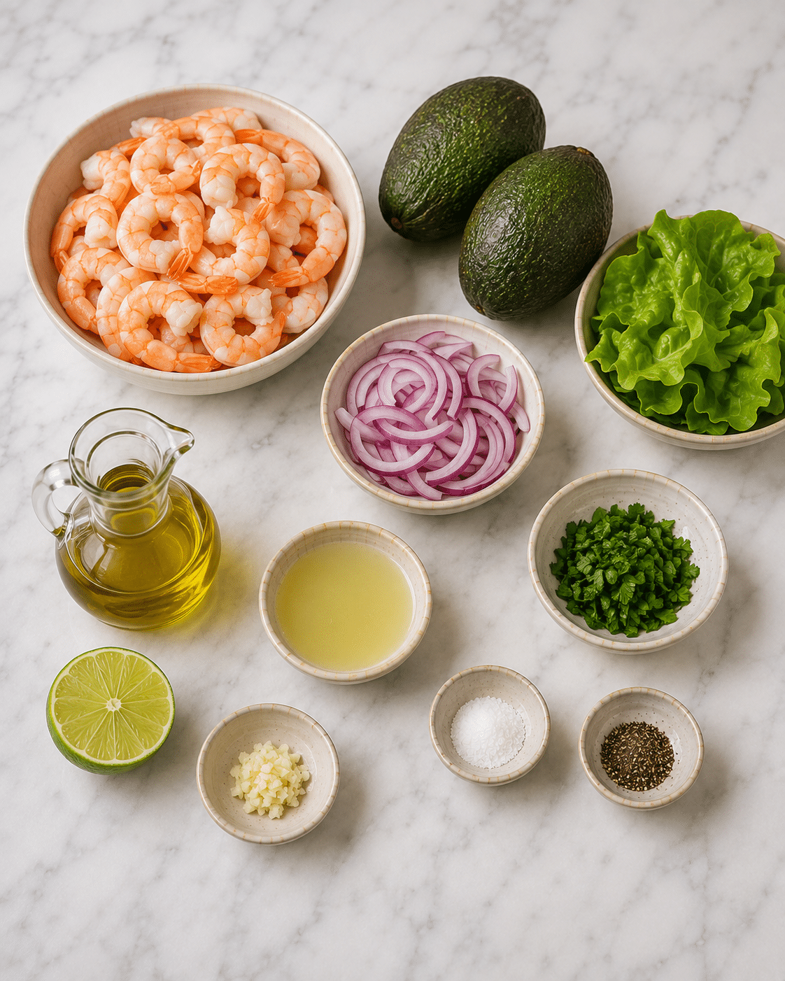 La Liste des Ingrédients : Salade de Crevettes Avocat : la fraîcheur croquante et savoureuse de l’été