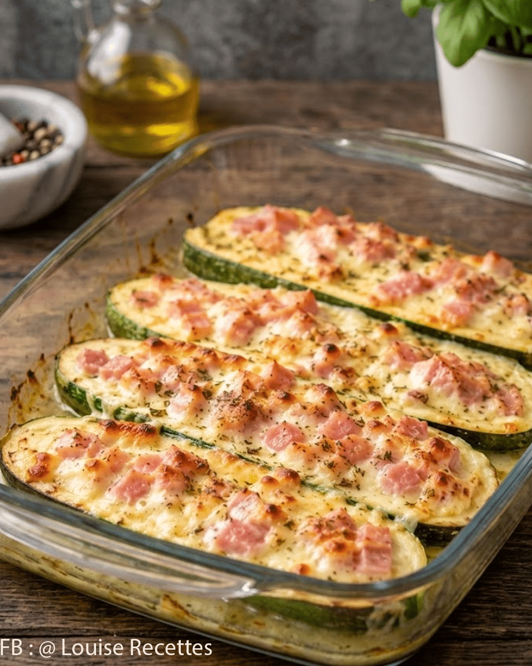Courgettes Gratinées au Chèvre et au Jambon : le plat fondant, savoureux et ultra simple