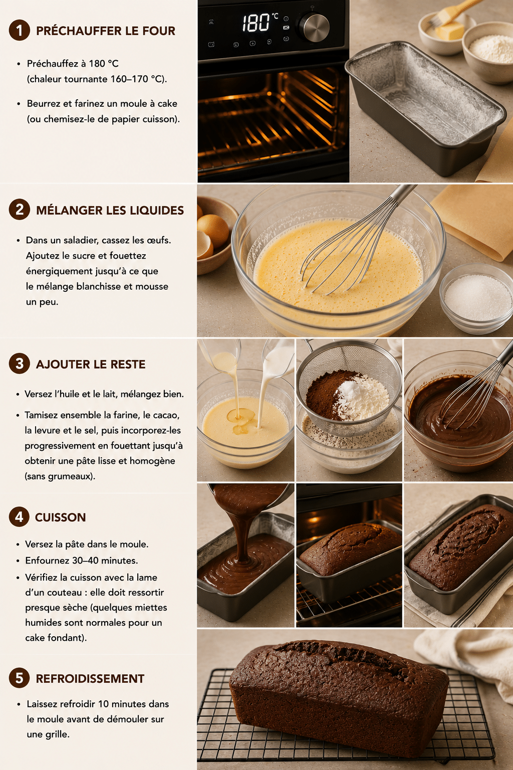 Cake au Chocolat des 7 Cuillères