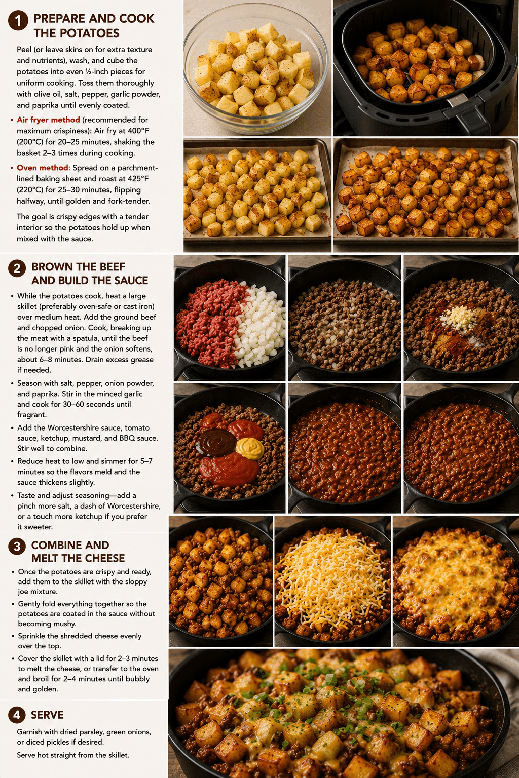 Le Guide de Préparation : Easy Sloppy Joe Potato Skillet: The Ultimate One-Pan Comfort Food Dinner Le Guide de Préparation : Easy Sloppy Joe Potato Skillet: The Ultimate One-Pan Comfort Food Dinner