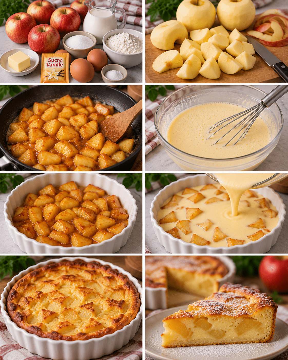 Le Guide de Préparation : Recette Facile de Clafoutis aux Pommes Caramélisées : Fondant et Gourmand