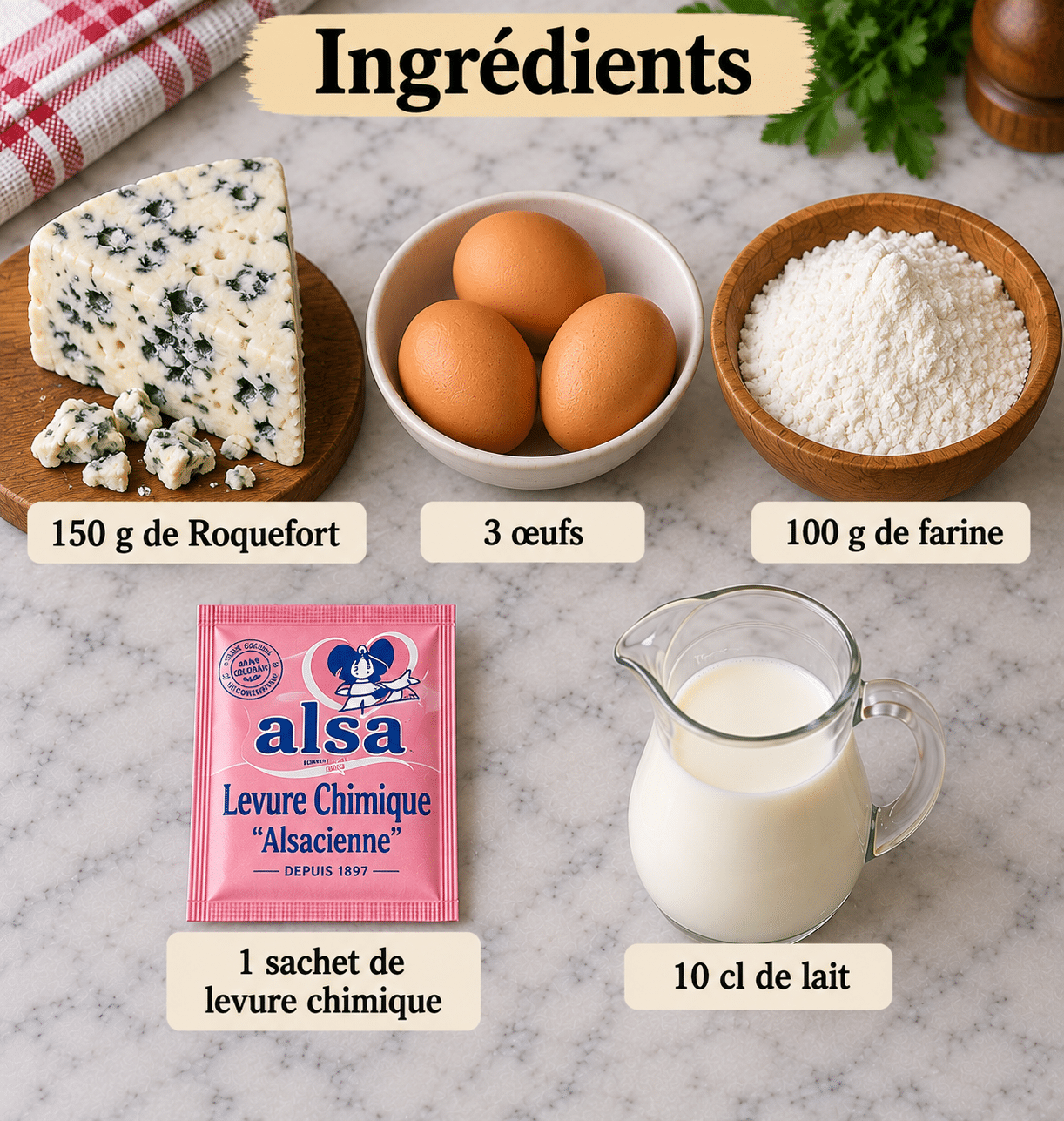 La Liste des Ingrédients : Bouchons au Roquefort Savoureux : une recette facile