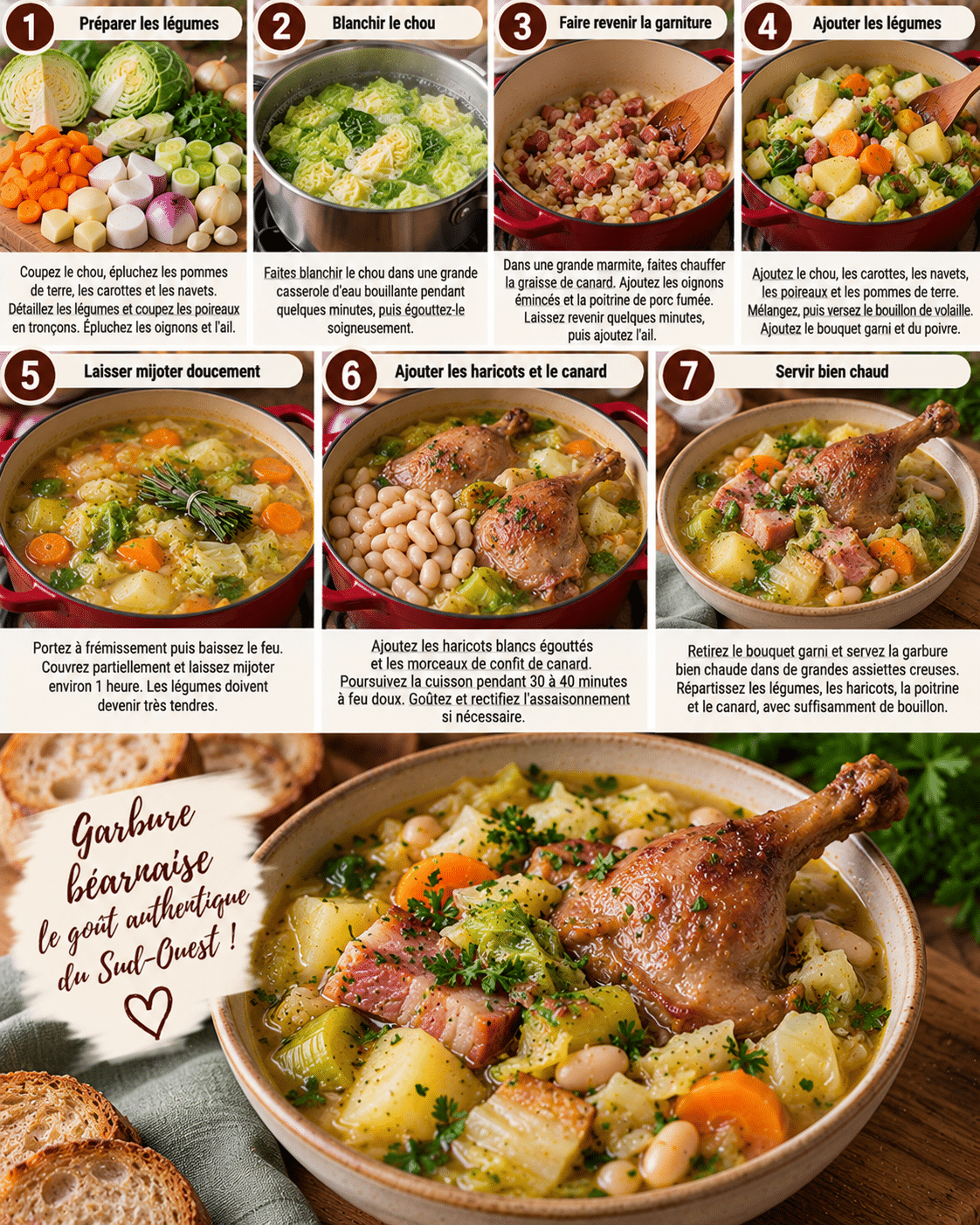 Guide de Préparation : Garbure Béarnaise Réconfort du Sud-Ouest : une soupe paysanne généreuse et authentique