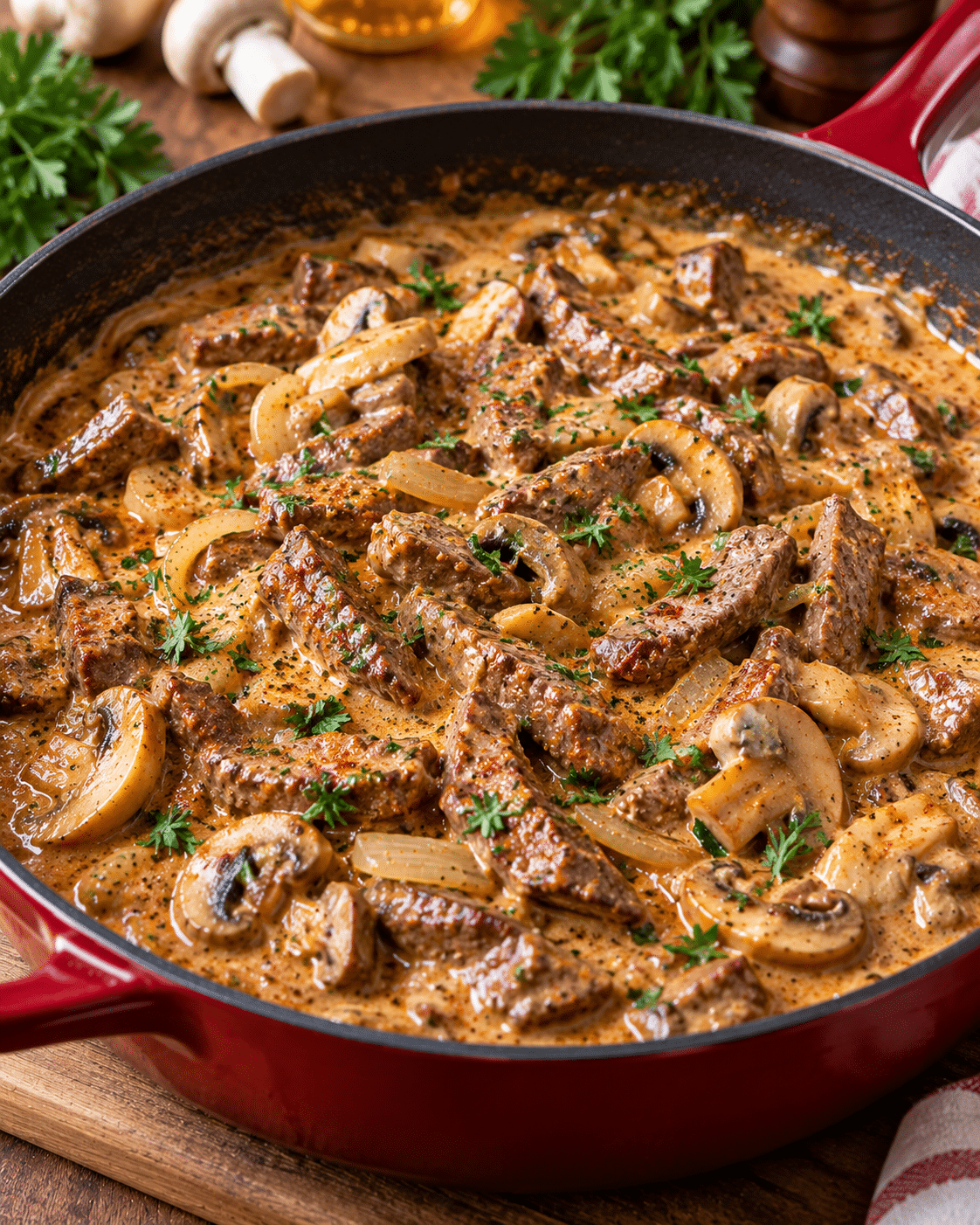 Bœuf Stroganov à la Crème et au Paprika