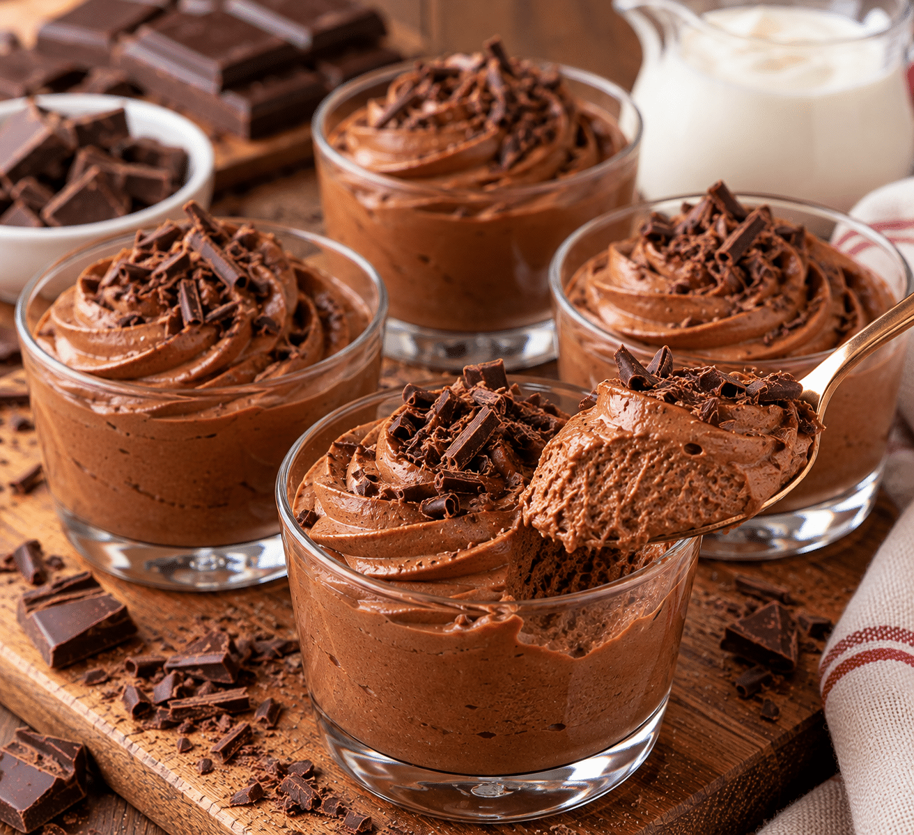 Mousse Crème Choco Seulement 2 Ingrédients
