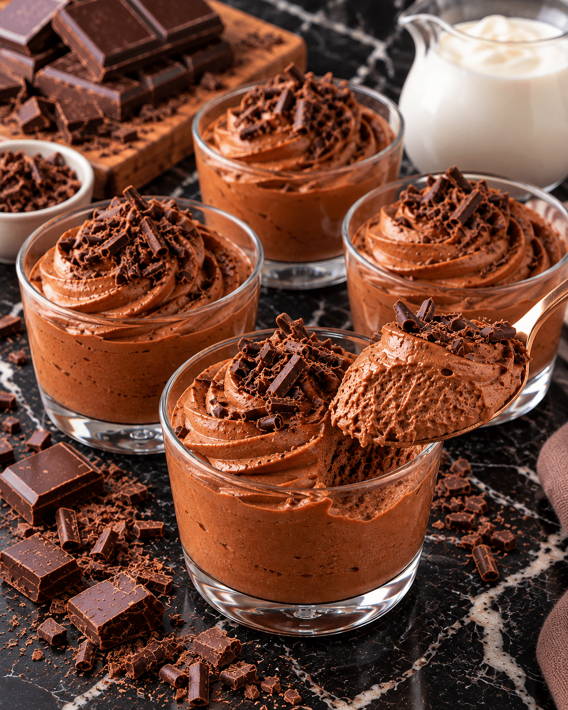 Mousse Crème Choco Seulement 2 Ingrédients